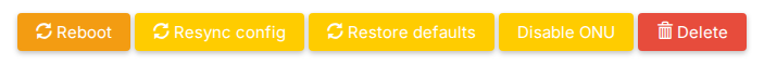 Action buttons of the ONU page