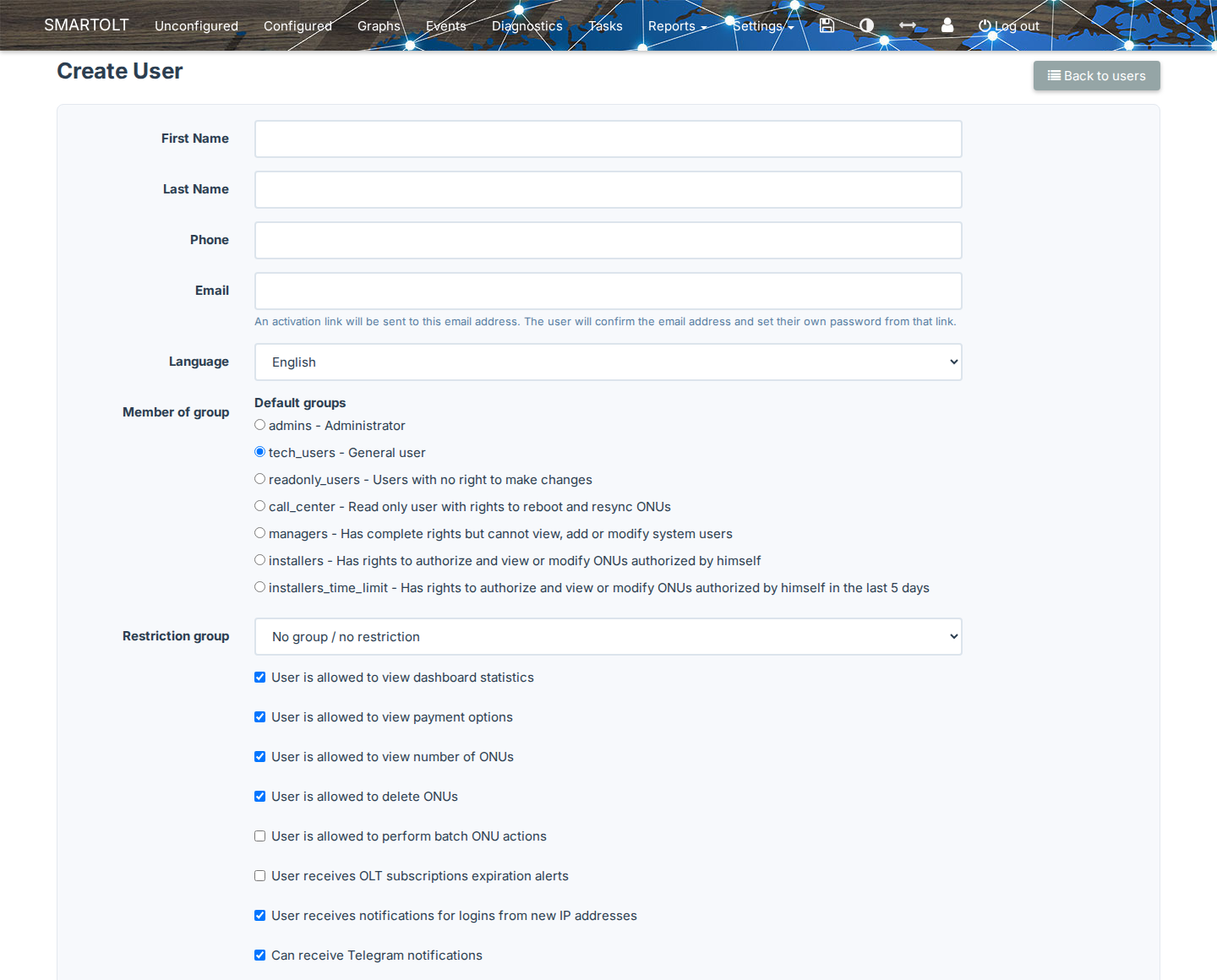 Create User