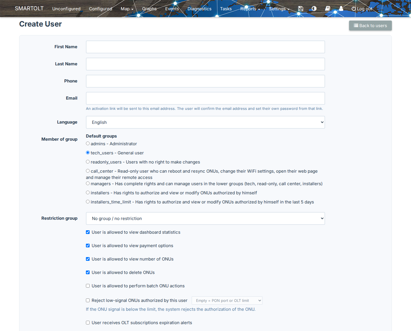 Create User