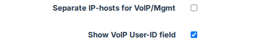 Advanced tab: Show VoIP User-ID field